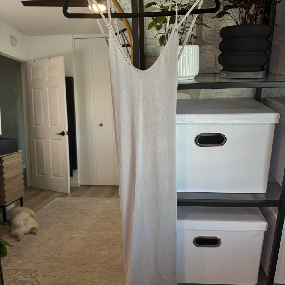 Grey strappy dress